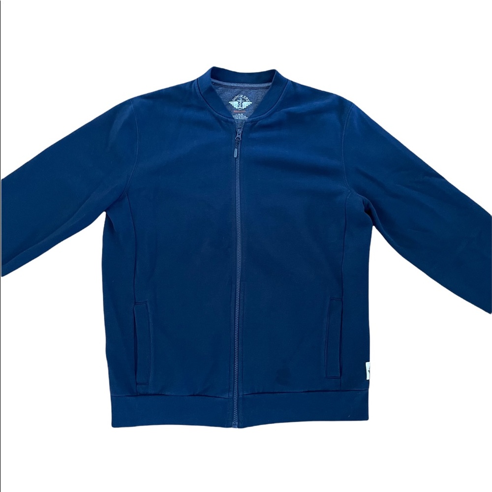 DOCKERS FULL ZIP SWEATSHIRT , Navy Blue, size L
